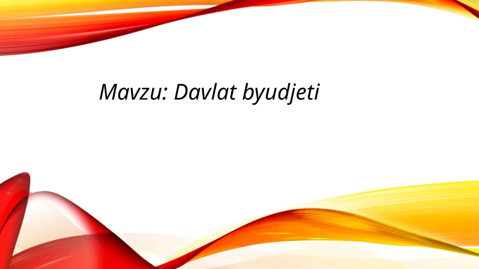 Davlat byudjeti 1