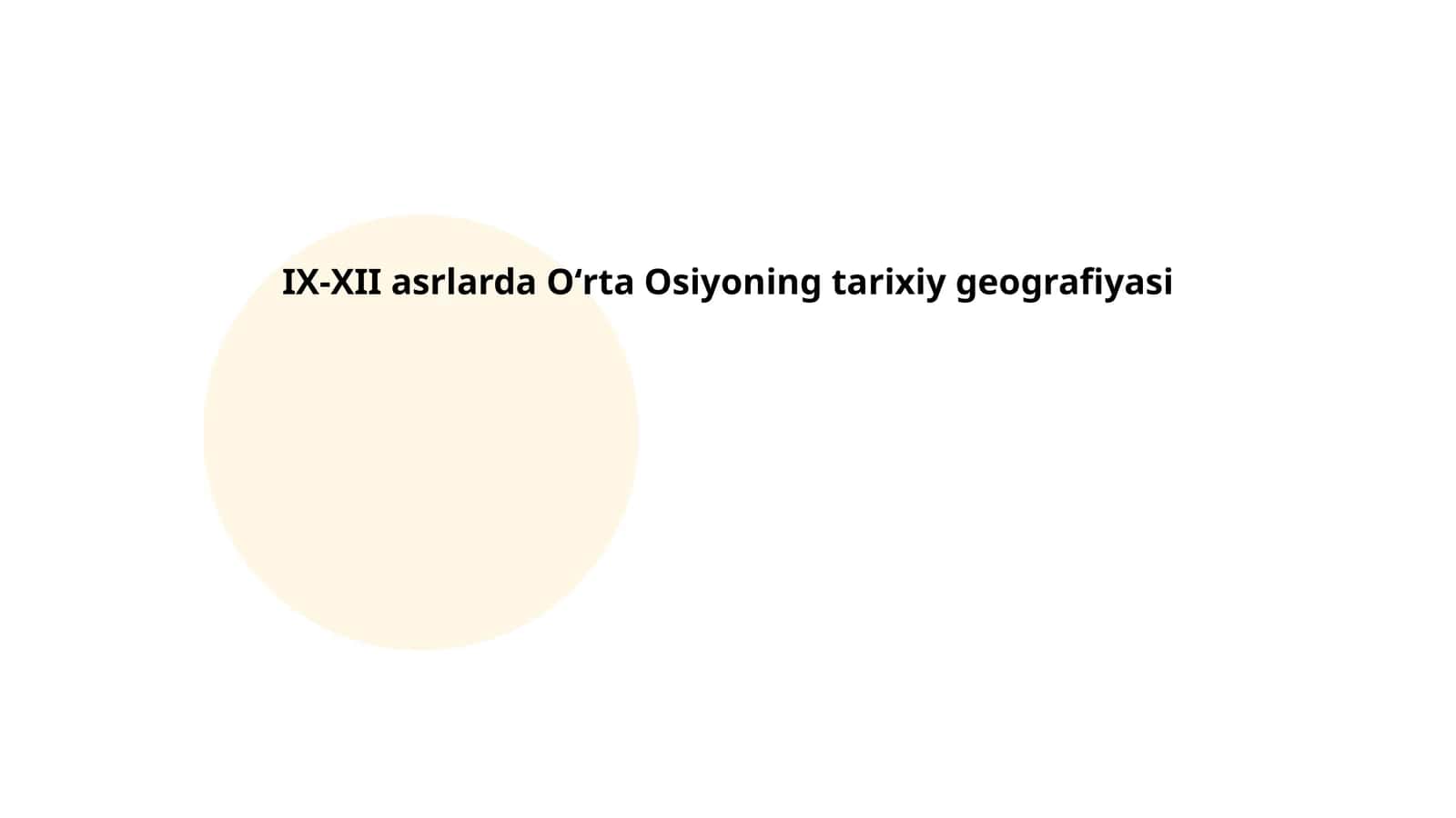 Oʻrta Osiyoning tarixiy geografiyasi 1