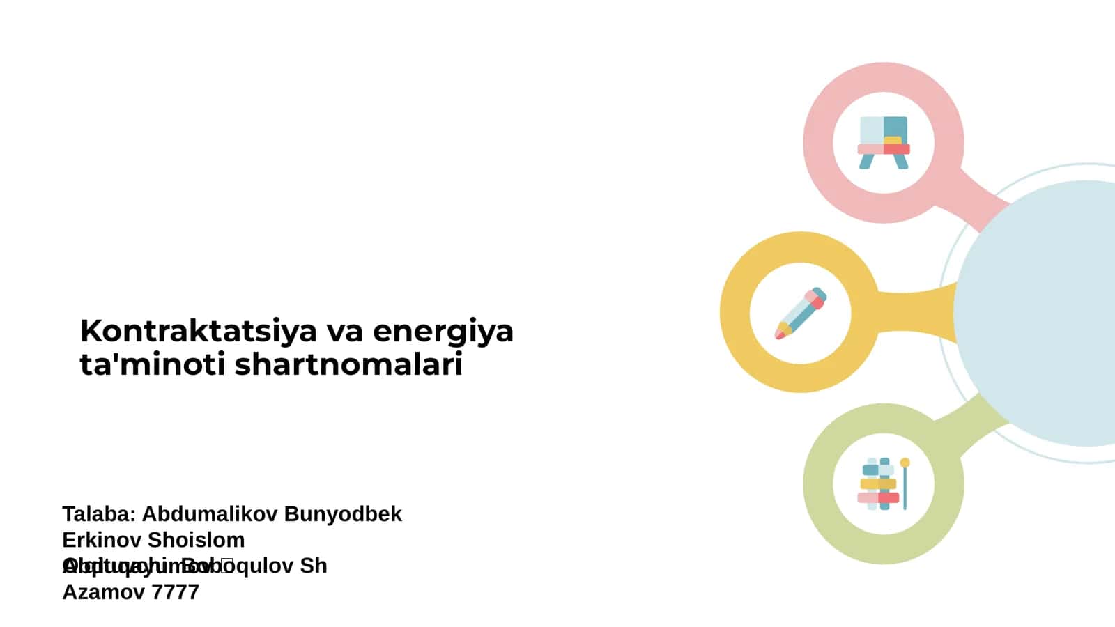 Kontraktatsiya va energiya ta'minoti shartnomalari 1