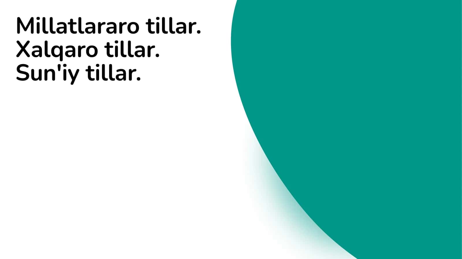 Millatlararo tillar. Xalqaro tillar. Sun'iy tillar. 1
