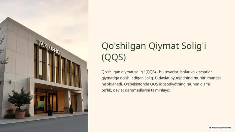 Qo'shilgan Qiymat Solig'i (QQS) 1
