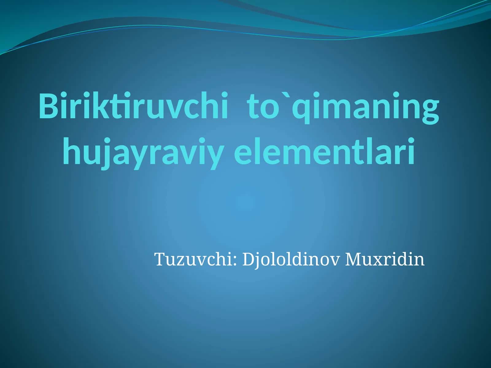 Biriktiruvchito`qimaninghujayraviyelementlari 1