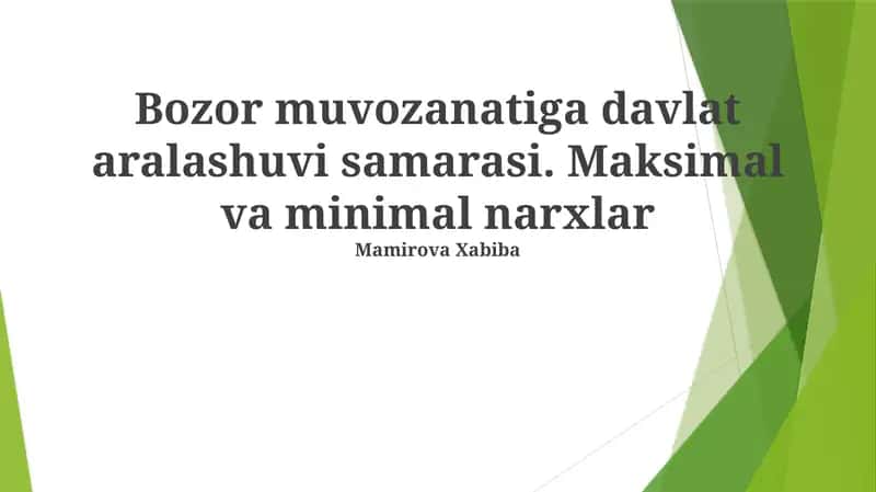Narx Limitlari: Ta'siri va Oqibatlari 1