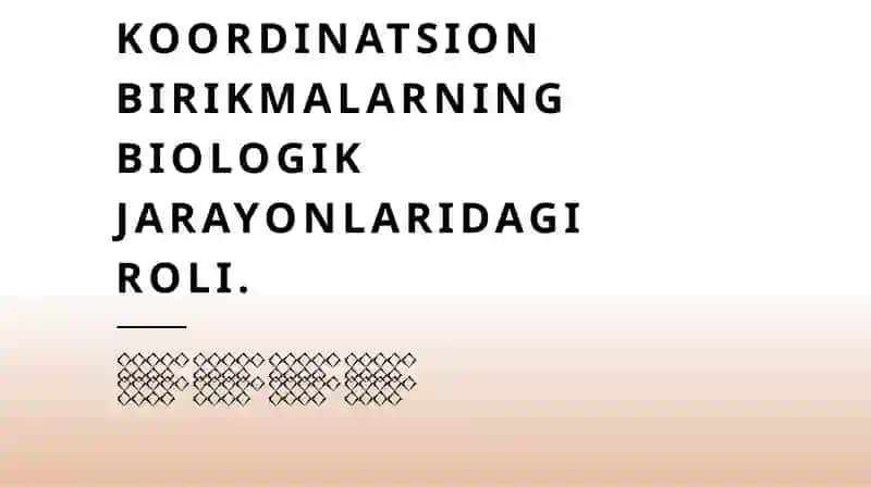 Koordinatsion birikmalar