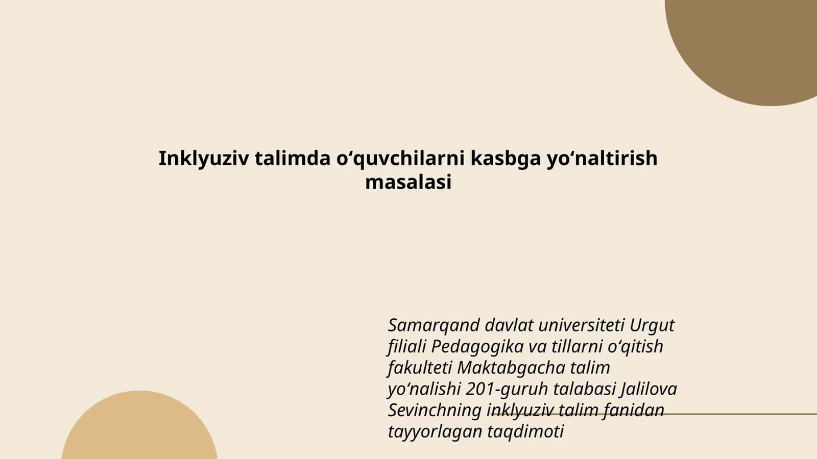 Inklyuziv talimda oʻquvchilarni kasbga yoʻnaltirish 1