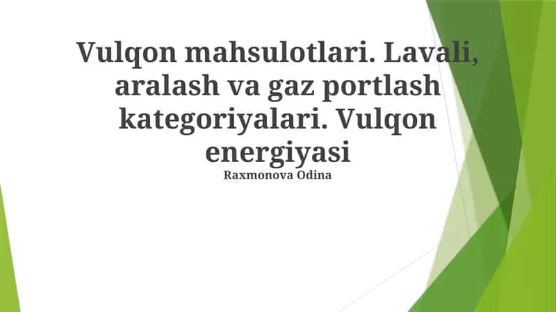 Vulqon mahsulotlari 1