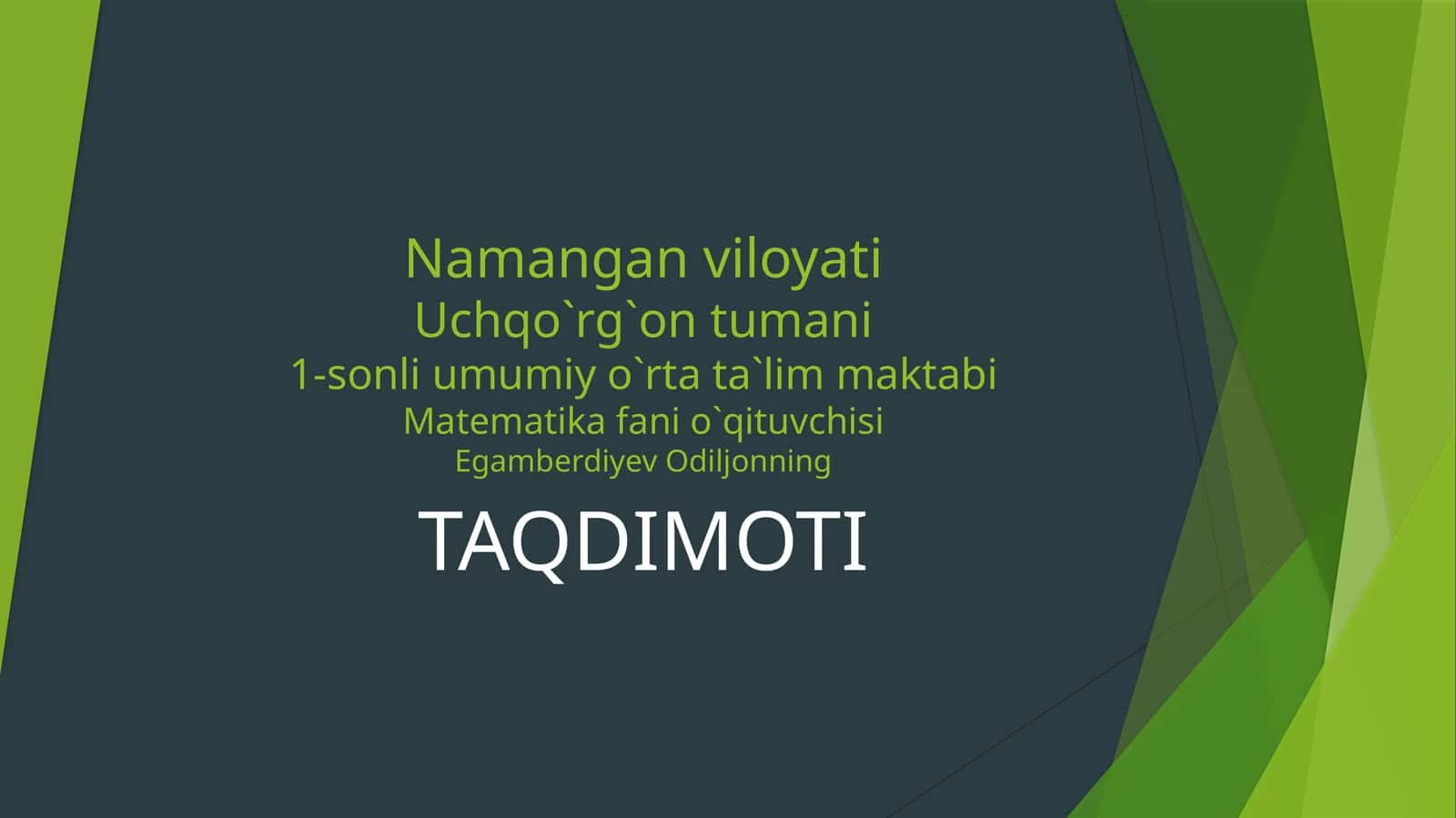 Aylanauzunligi vadoi 1