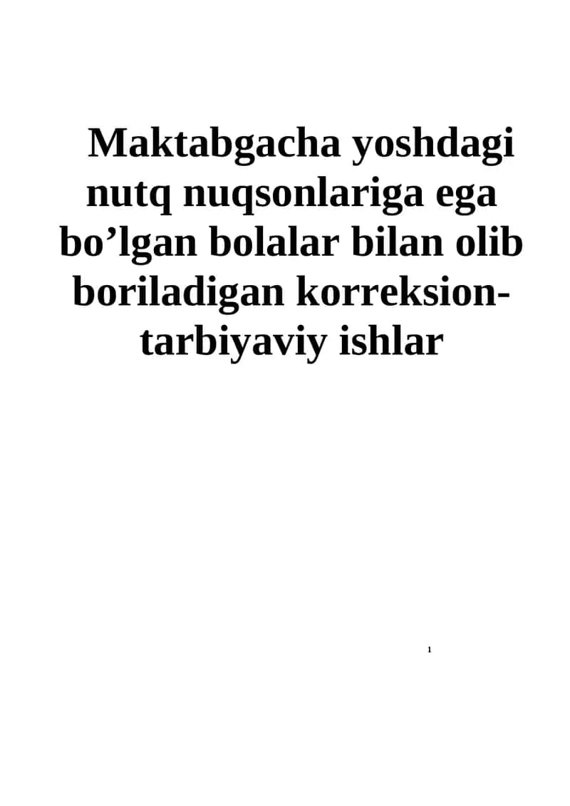 Logopediya fanining vazifalari 1