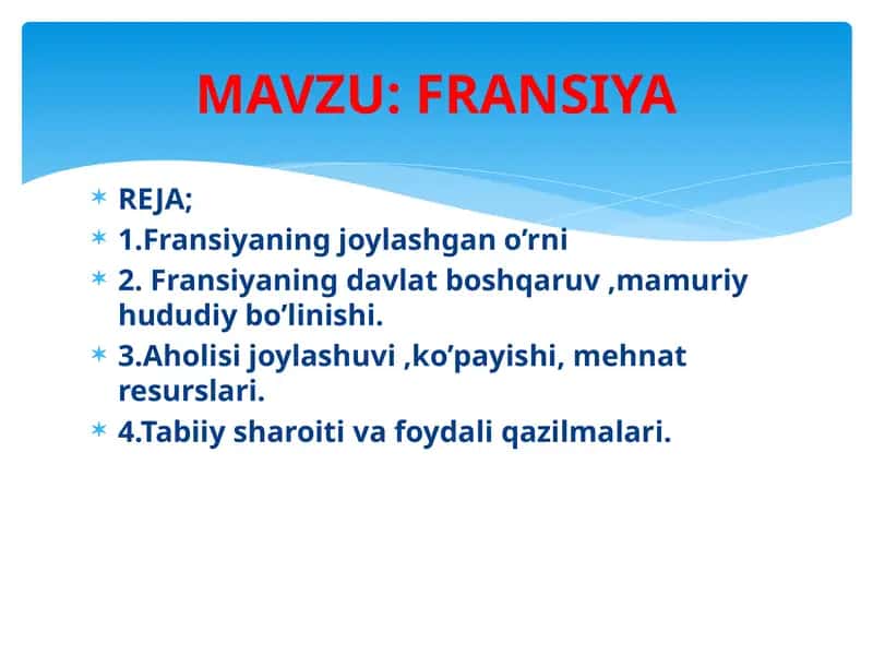 FRANSIYA 1