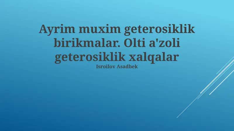 Tiofen va uning qo‘llanilishi 1