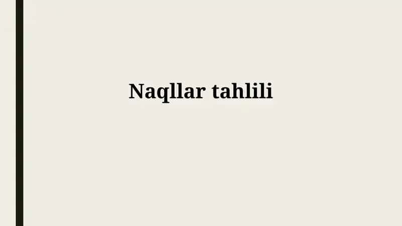 Matn tahlili 1