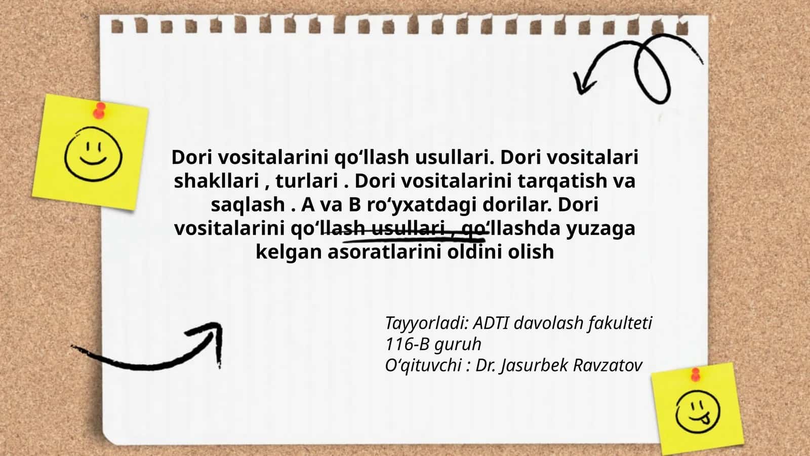 Dori vositalarining qo'llanishi 1
