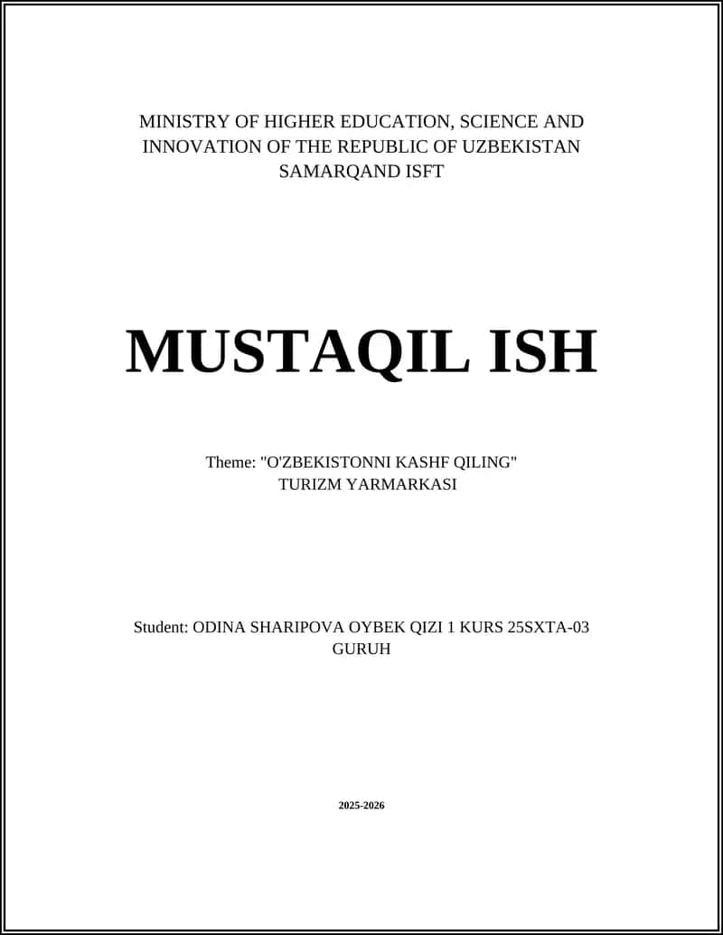 O'ZBEKISTONNI KASHF QILING 1