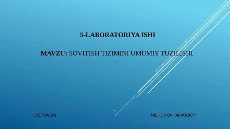 Sovitish tizimini umumiy tuzilishi 1