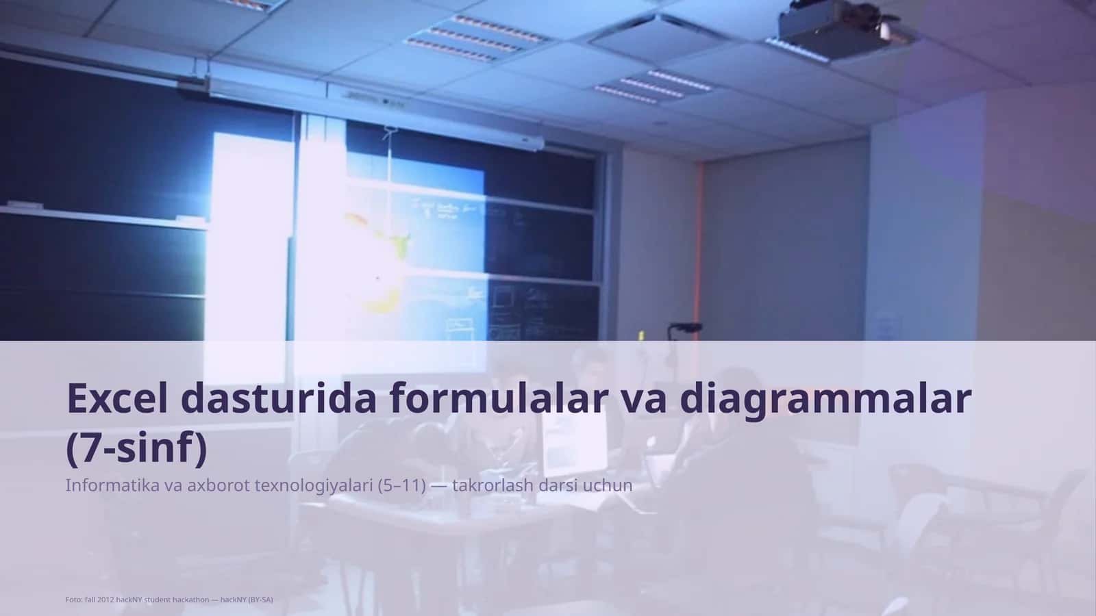 Excel dasturida formulalar va diagrammalar (7-sinf) 1