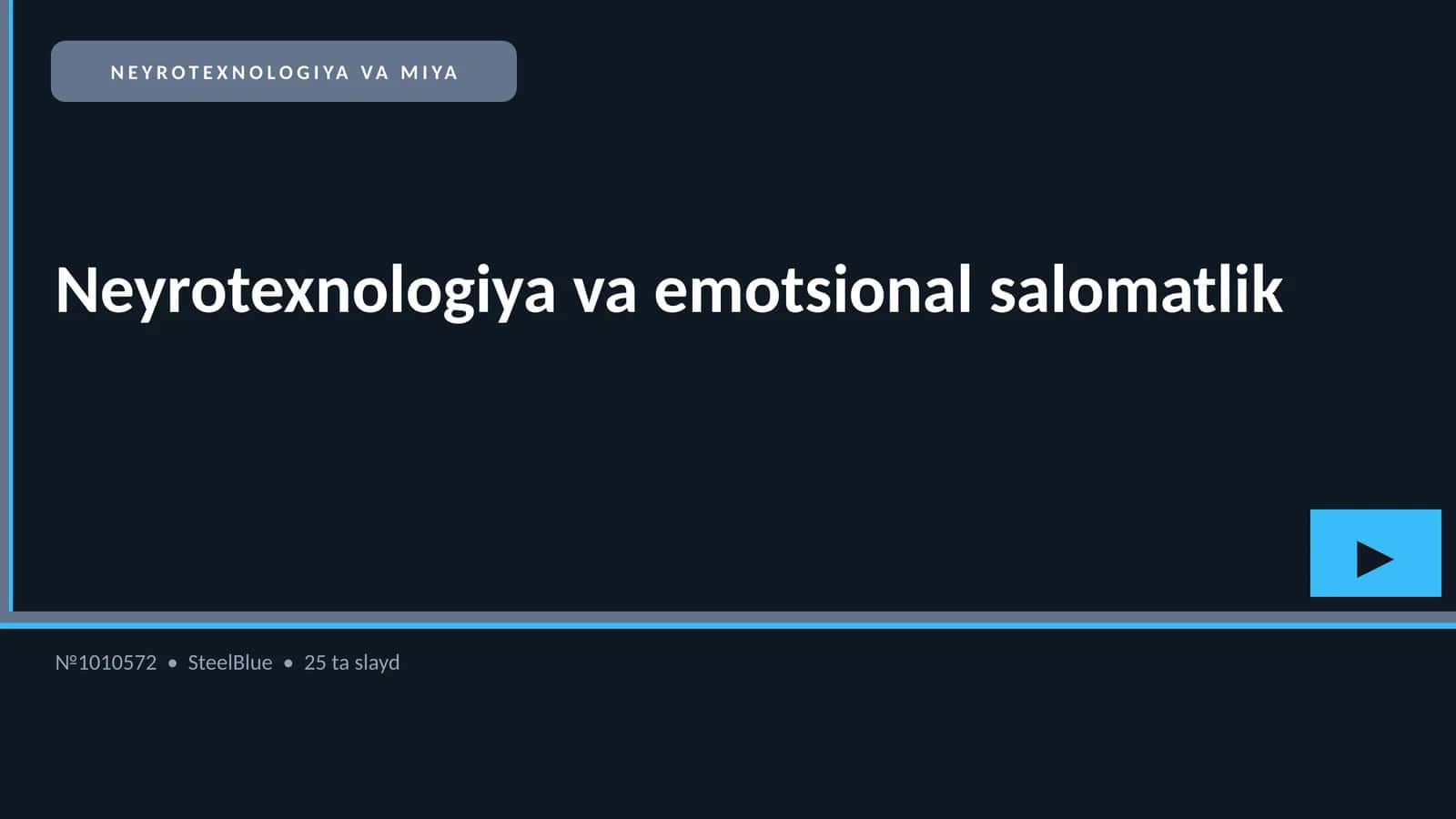 NEYROTEXNOLOGIYA VA MIYA 1