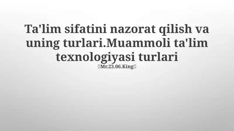 Muammoga asoslangan ta'lim (PBL) texnologiyasi 1