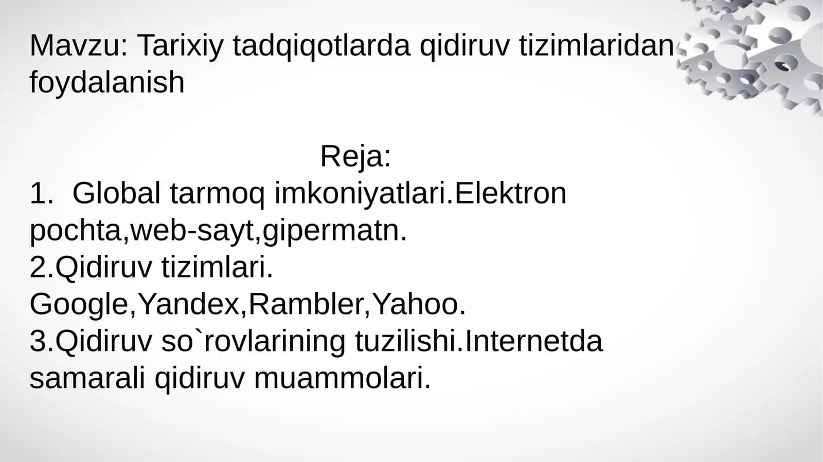 Tarixiy tadqiqotlarda qidiruv tizimlaridan foydalanish 1