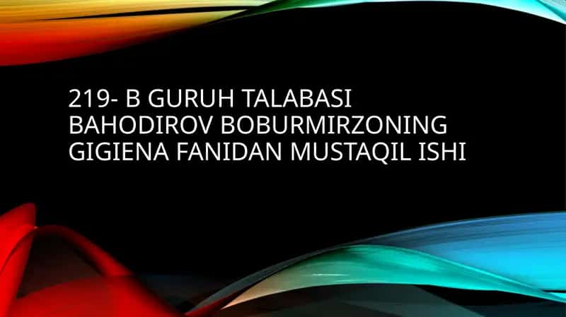 Oziqlanishning gigienik tartibi 1