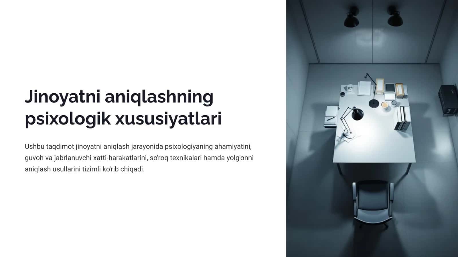 Jinoyatni aniqlashning psixologik xususiyatlari 1