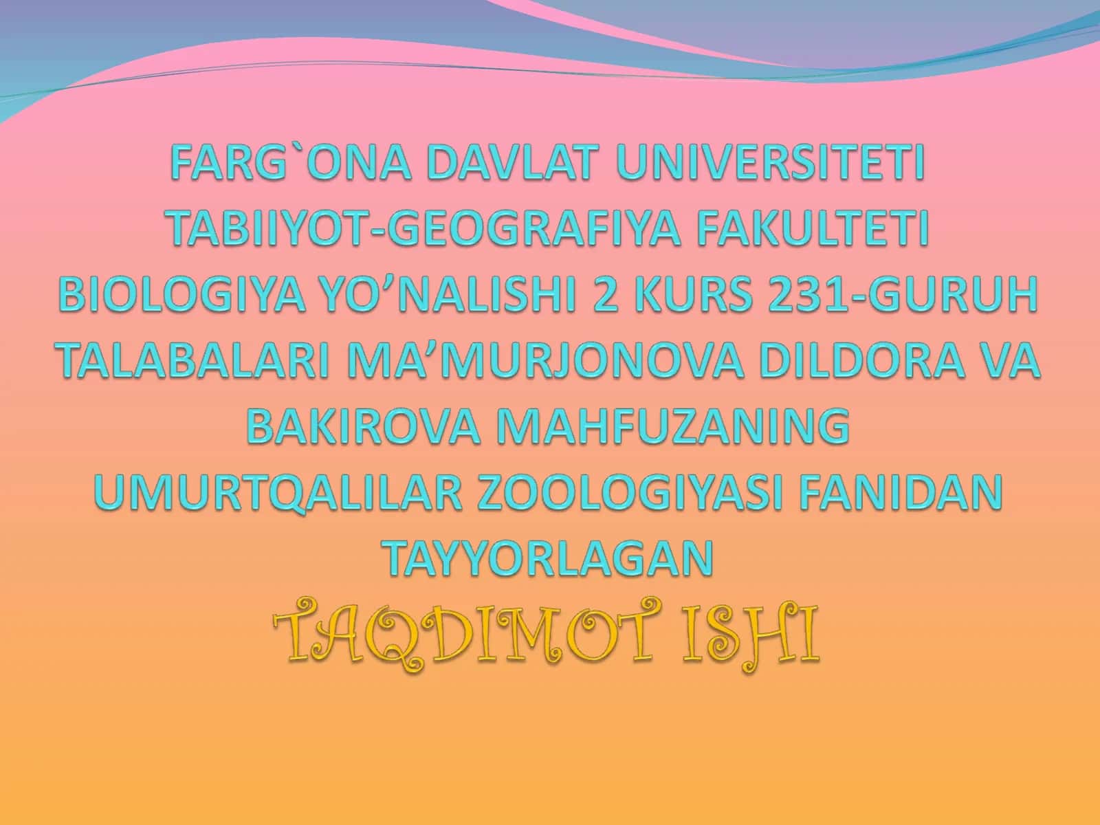 Suyakli baliqlarning turkumlari 1