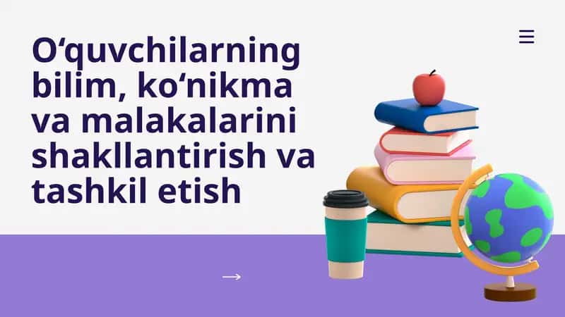 O‘quvchilarning bilim, ko‘nikma va malakalarini shakllantirish va tashkil etish 1