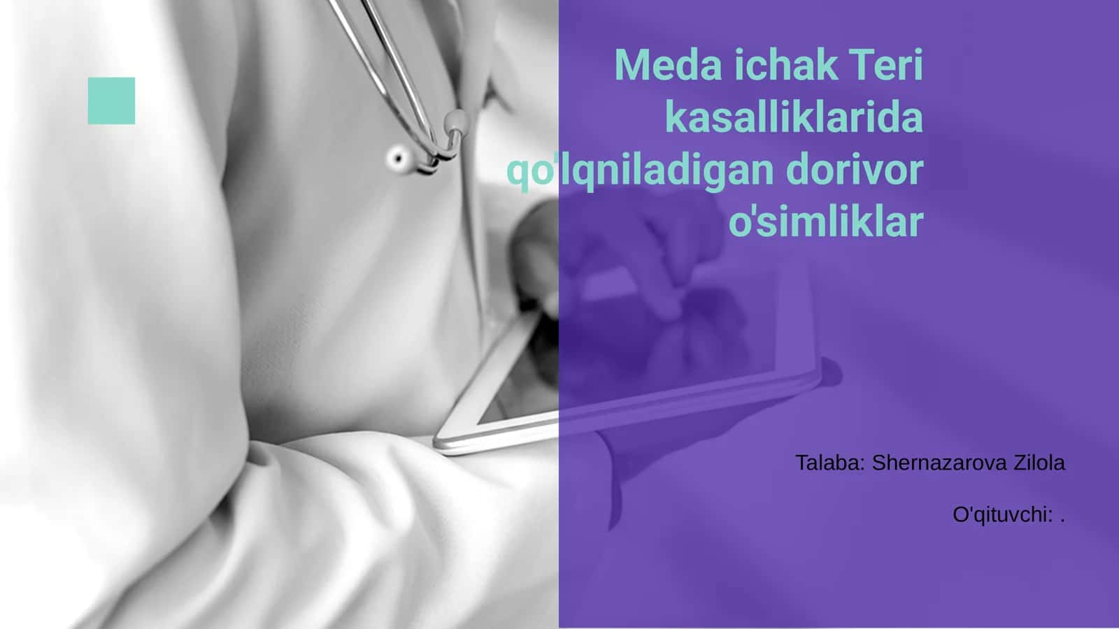 Meda ichak Teri kasalliklarida qo'lqniladigan dorivor o'simliklar 1