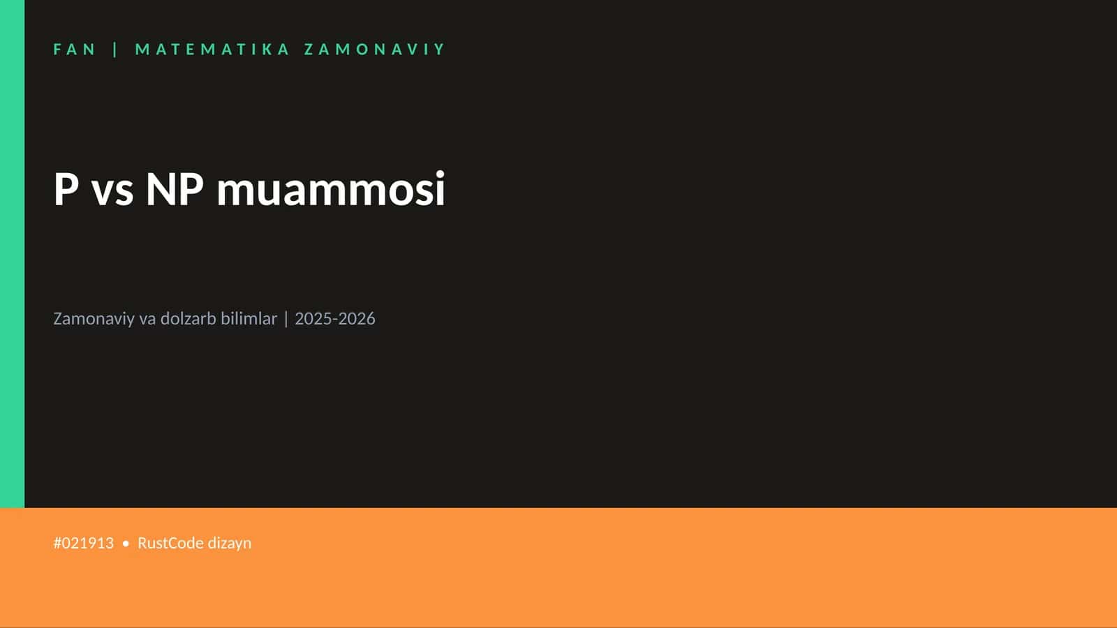 MATEMATIKA ZAMONAVIY 1