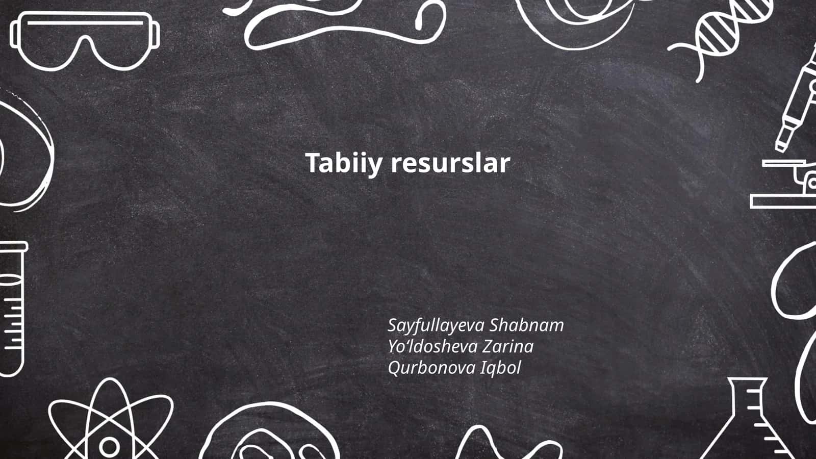 Tabiiy resurslar 1