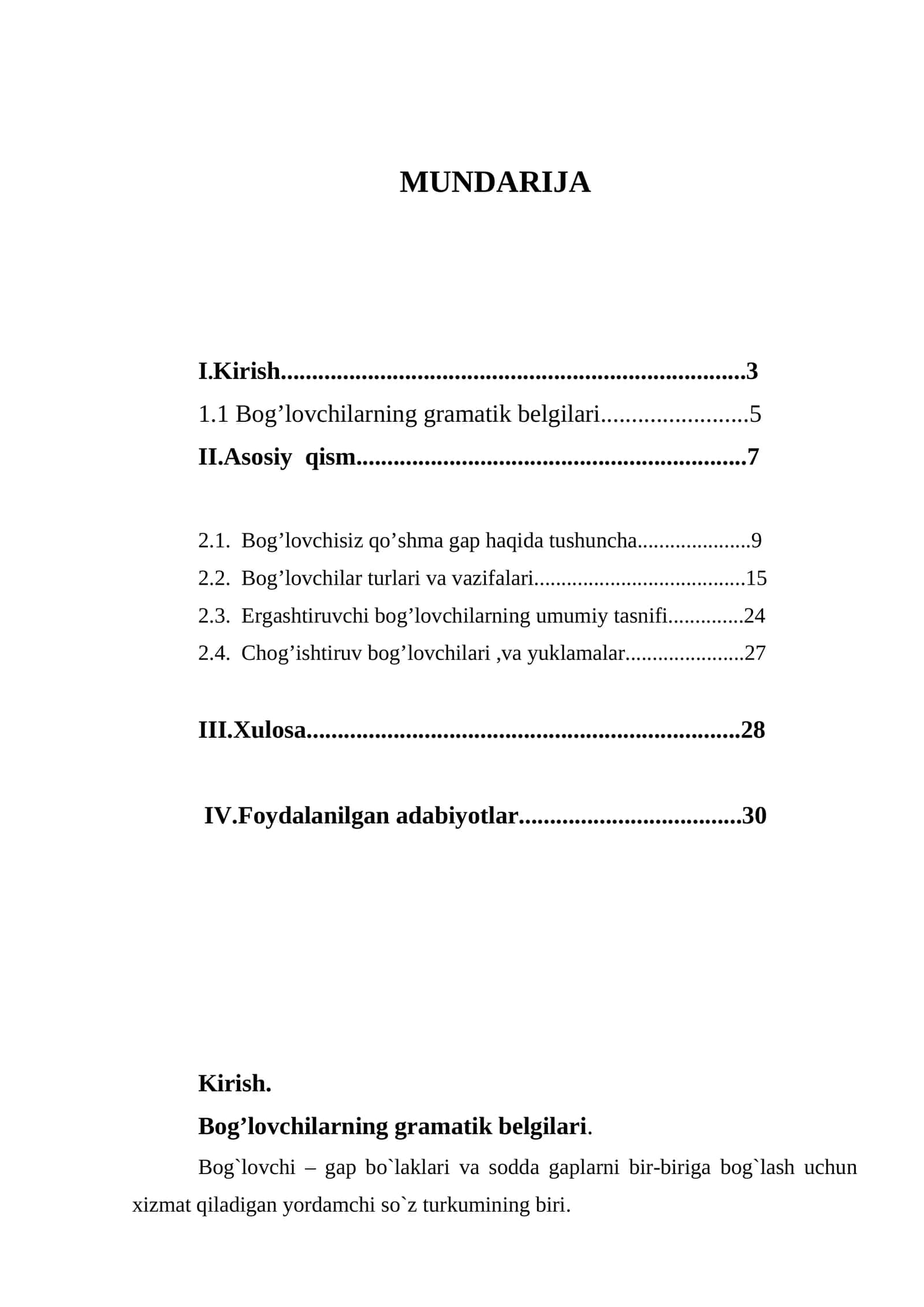 Bog’lovchilarning gramatik belgilari 1