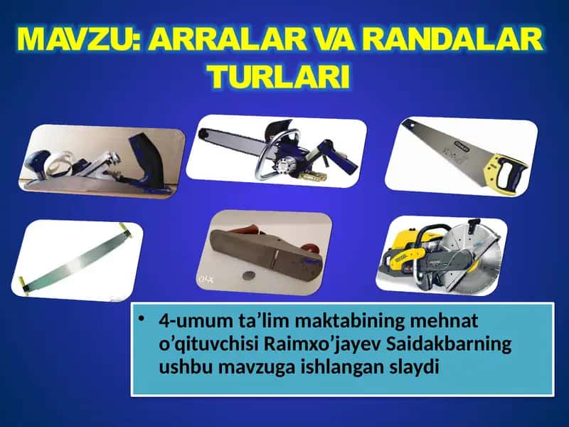 ARRALAR VA RANDALAR TURLARI 1