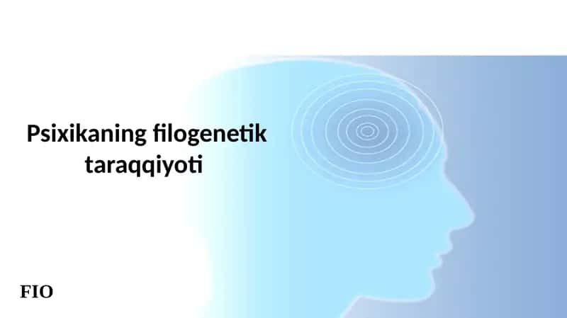 Psixikaning filogenetik taraqqiyoti 1