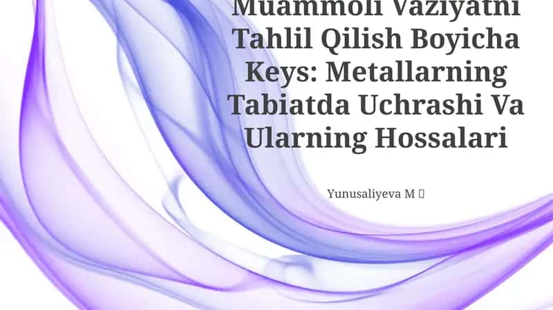 Muammoli Vaziyatni Tahlil Qilish 1