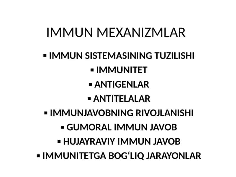 IMMUN MEXANIZMLAR 1