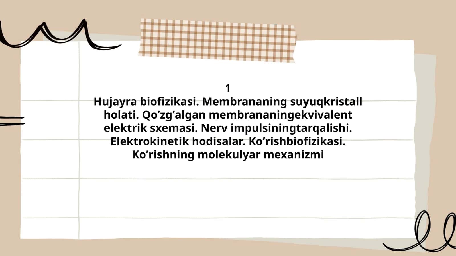 Hujayra biofizikasi 1