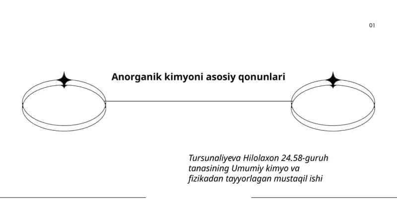 Anorganik kimyoni asosiy qonunlari 1