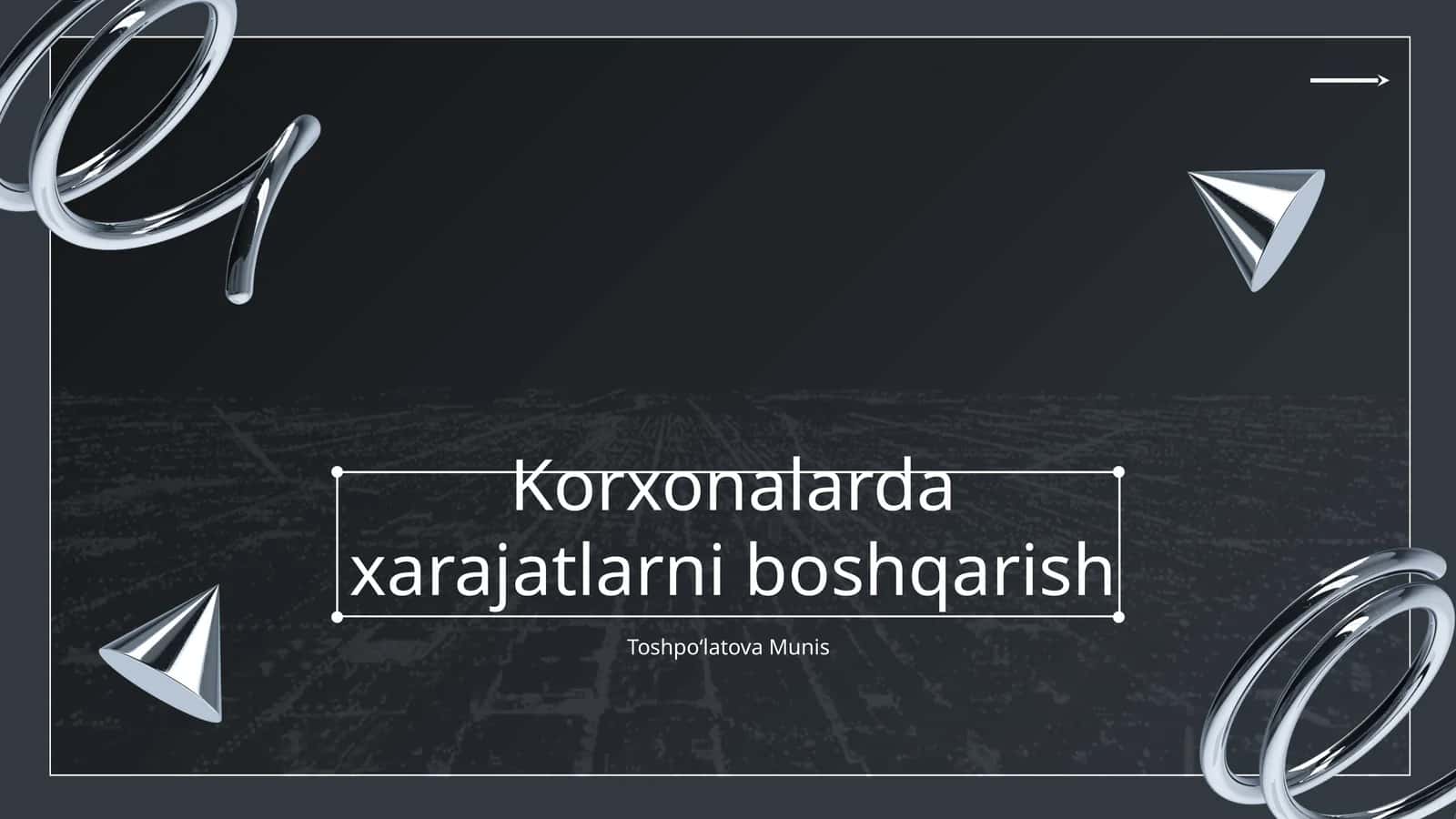 Korxonalarda xarajatlarni boshqarish 1