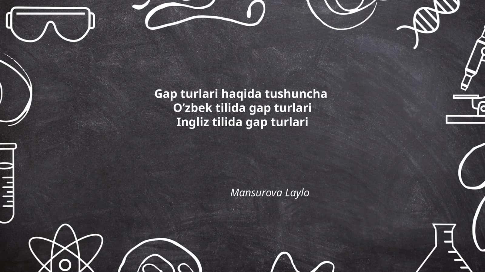 Gap turlari haqida tushuncha 1