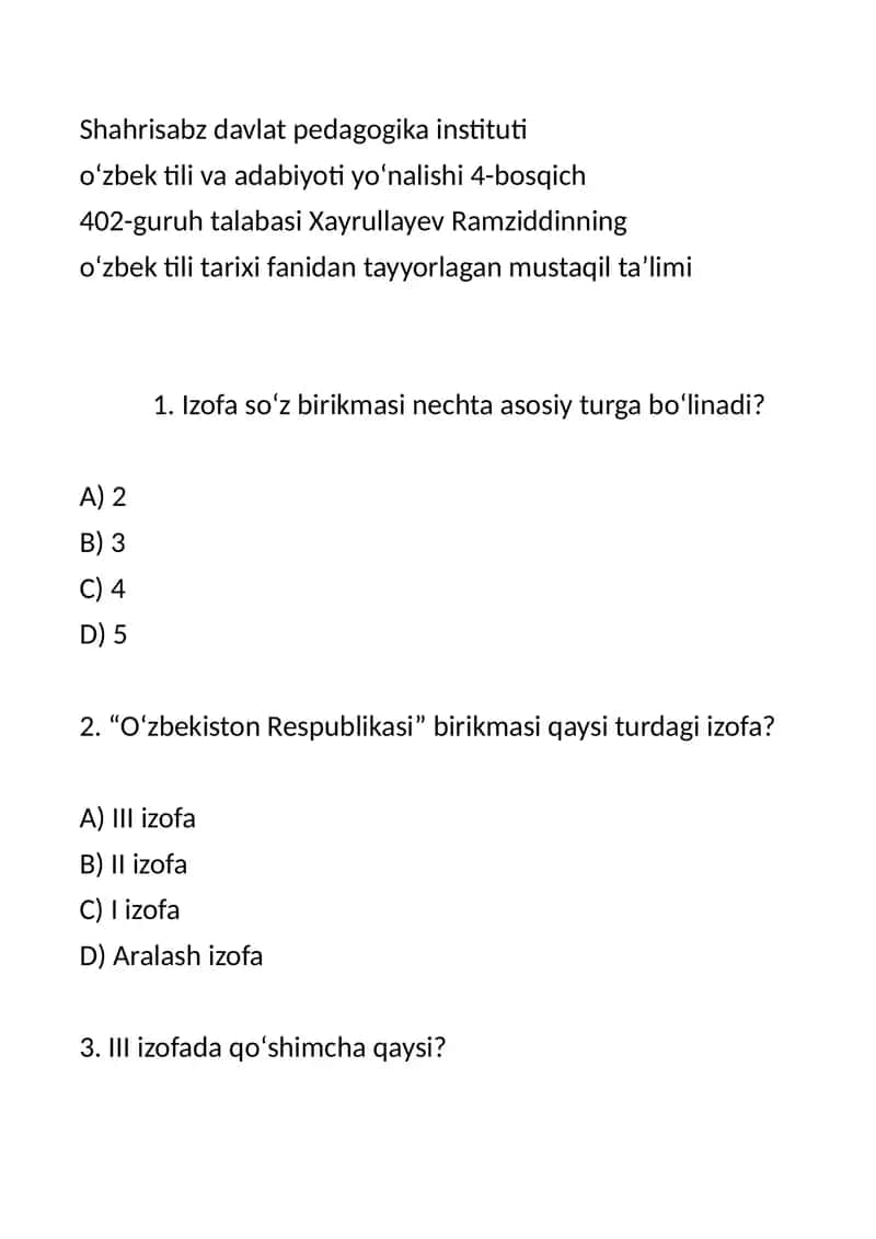 O'zbek tili va adabiyoti yo'nalishi 4-bosqich 1