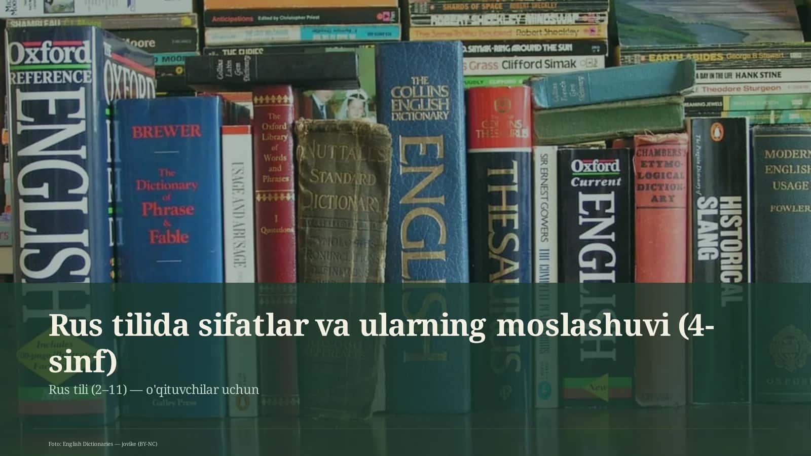 Rus tilida sifatlar va ularning moslashuvi (4-sinf) 1
