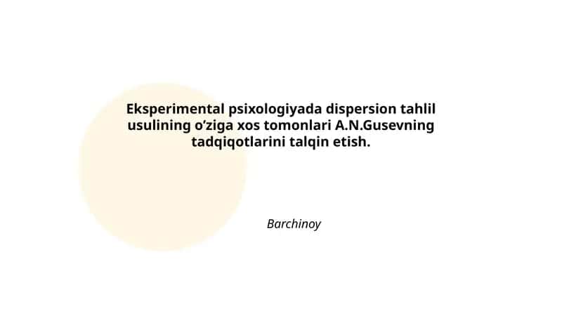Barchinoy 1