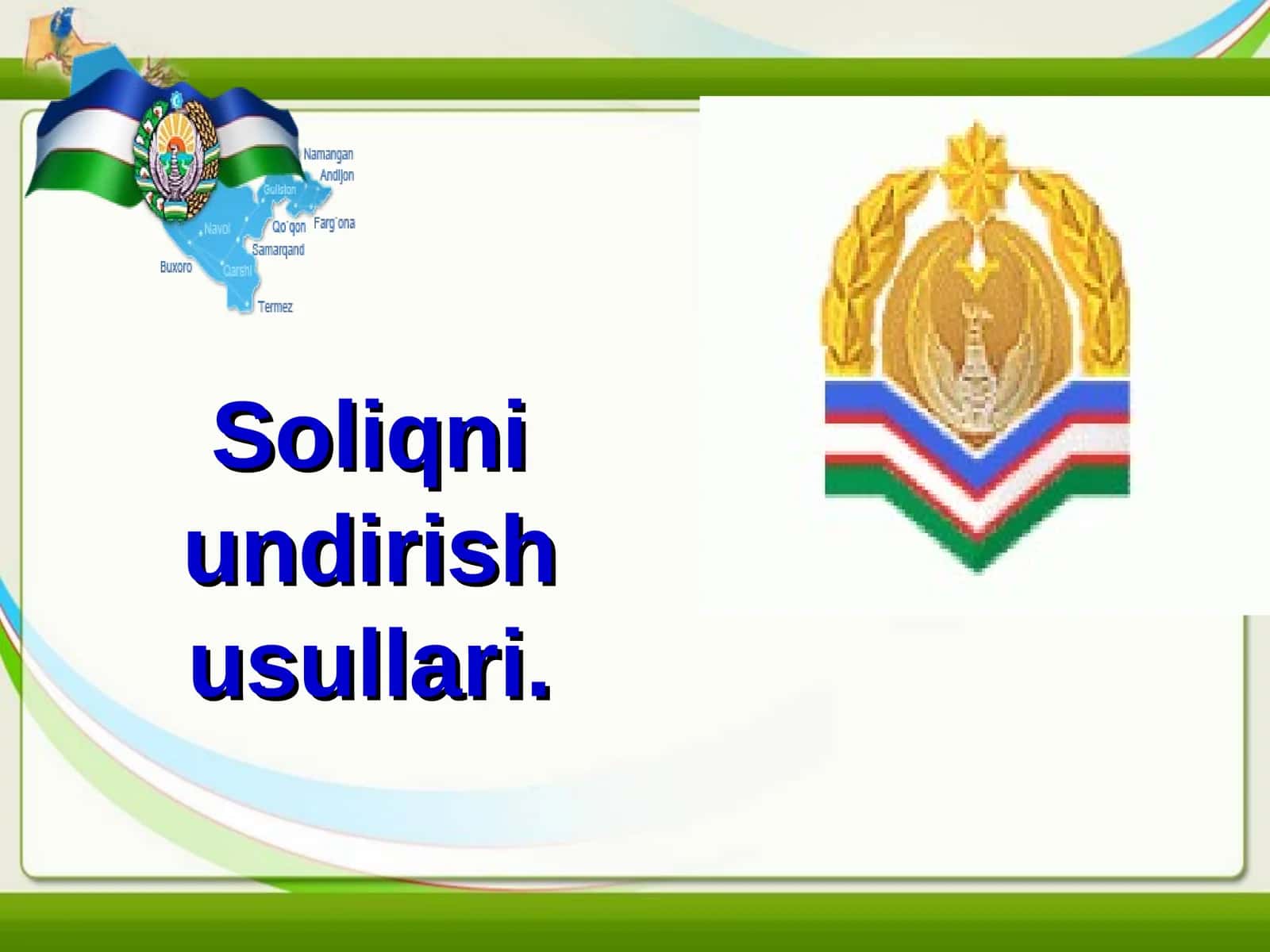 Soliqni undirish usullari 1