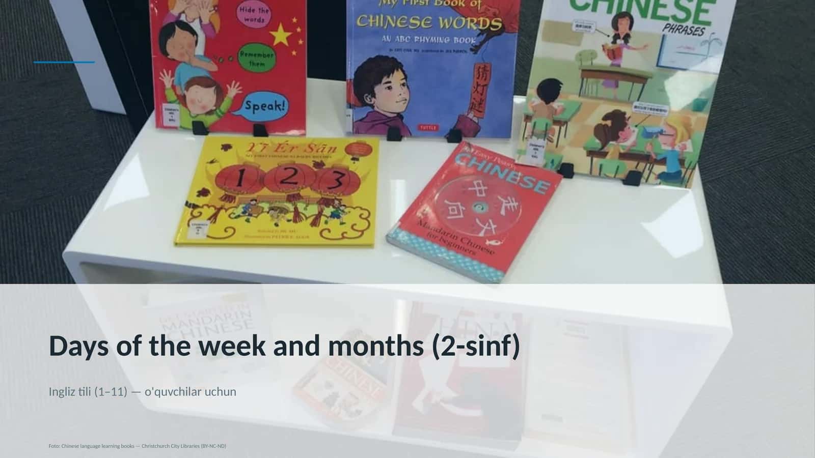 Days of the week and months (2-sinf) 1