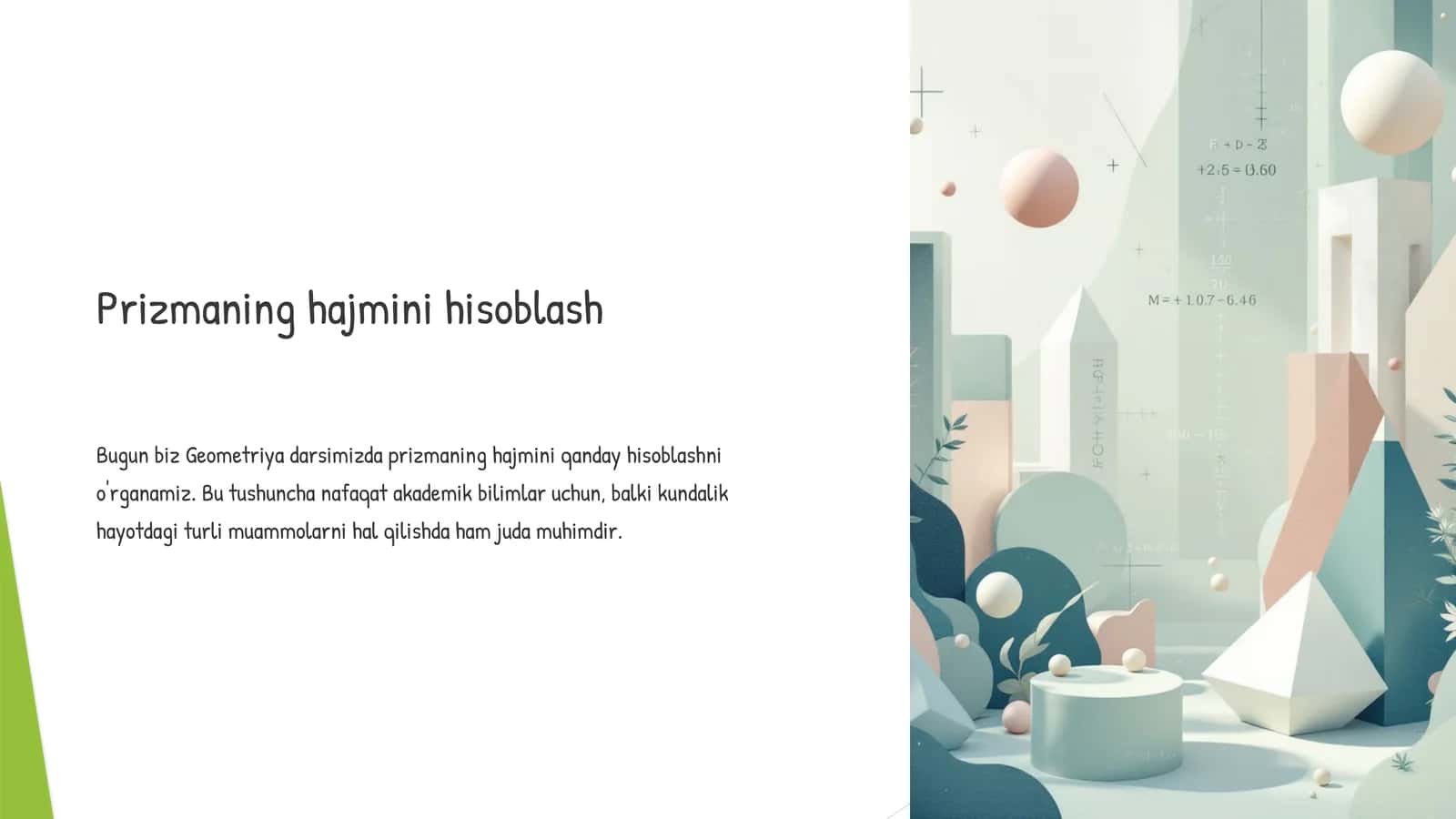 Prizmaning hajmini hisoblash 1