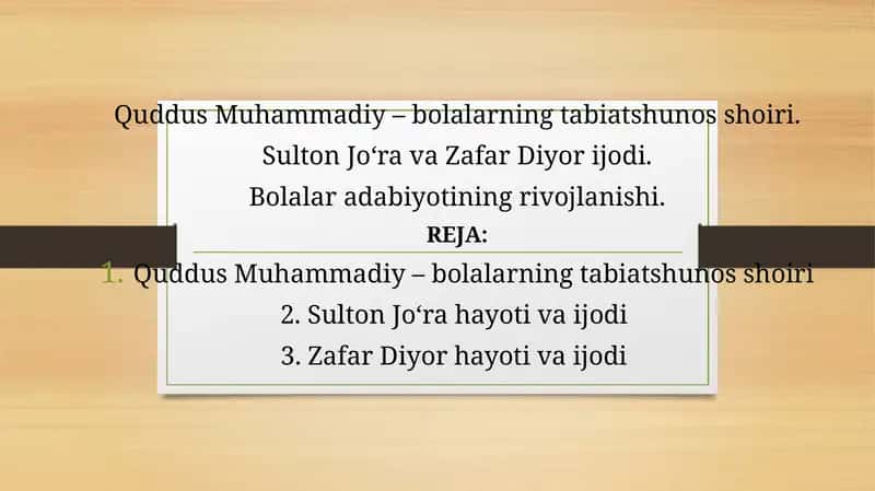 QuddusMuhammadiy – bolalarning tabiatshunos shoiri 1