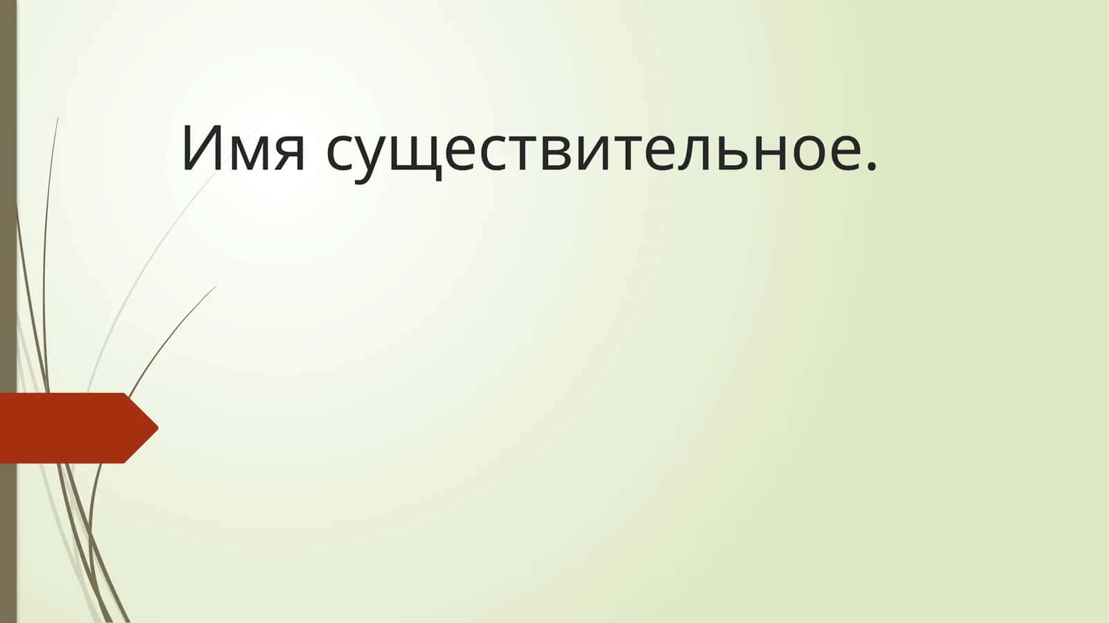 Имя существительное 1