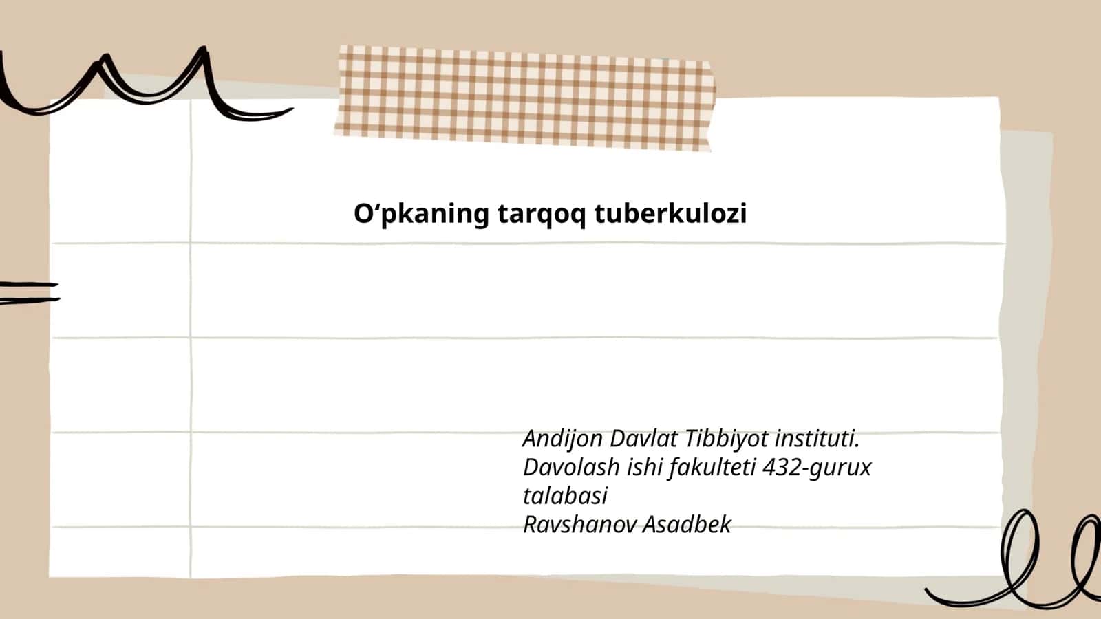 Oʻpkaning tarqoq tuberkulozi 1