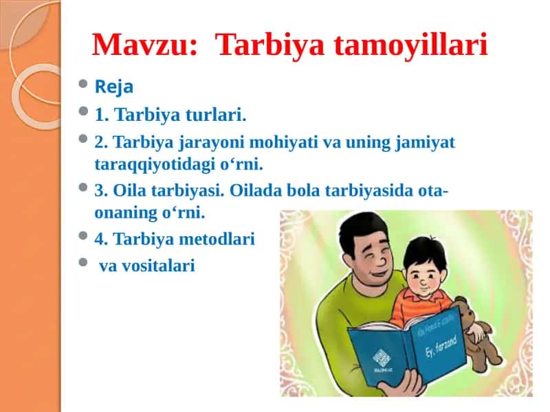 Tarbiya tamoyillari 1