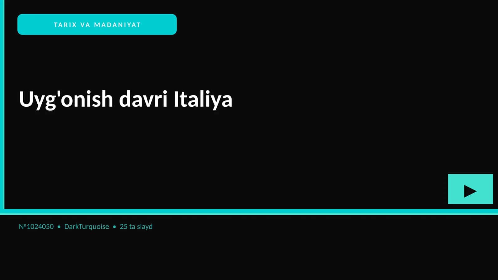 Uyg'onish davri Italiya 1