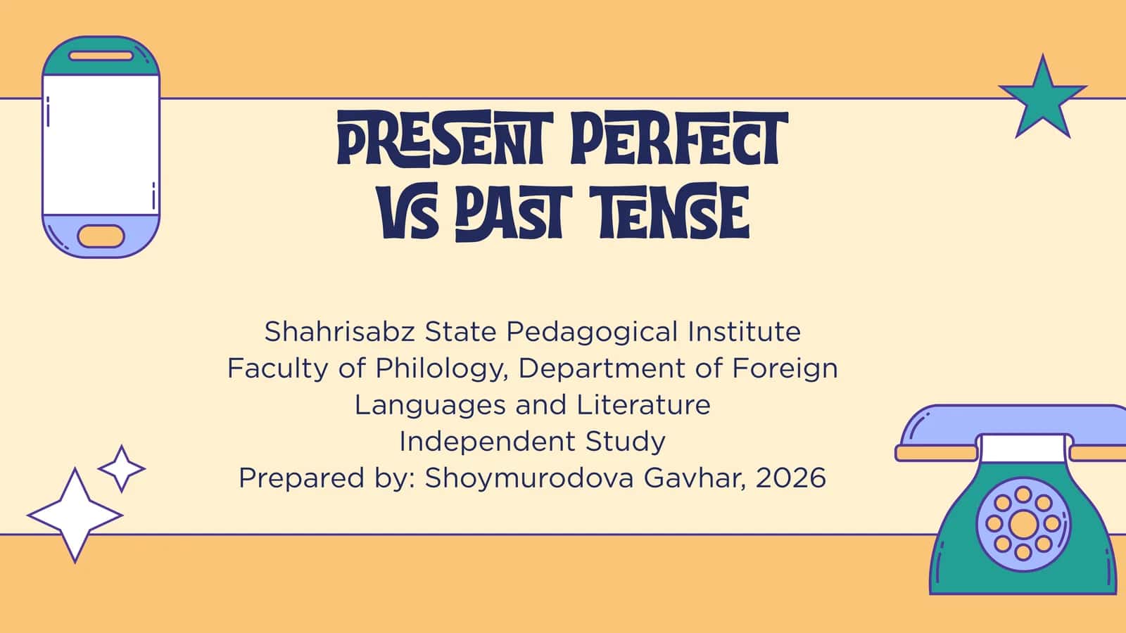 PRESENT PERFECT VS PAST TENSE 1